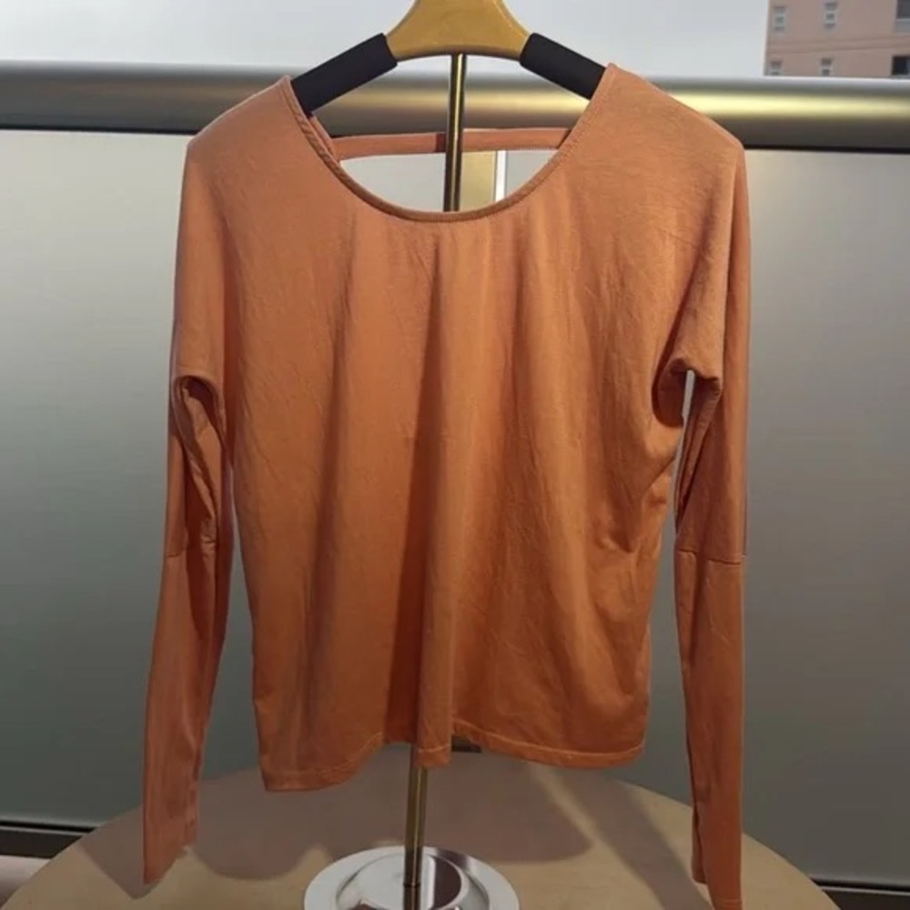 Women's Orange Long Sleeve Top